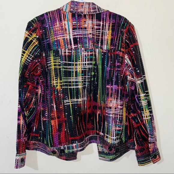 Women’s Perceptions multicolored sequined jacket - Picture 7 of 10